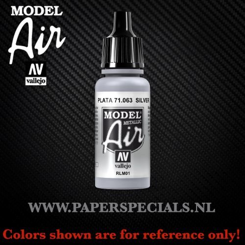 Vallejo - Model Air 17ml - 71.063 Silver RLM01 (Metallic) 