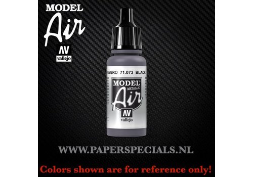 Vallejo Vallejo - Model Air 17ml - 71.073 Black (Metallic)