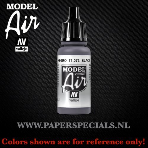 Vallejo - Model Air 17ml - 71.073 Black (Metallic) 