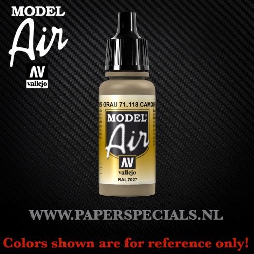 Vallejo - Model Air 17ml - 71.118 Camouflage Grey RAL7027 