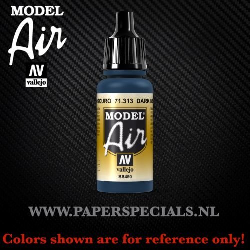 Vallejo - Model Air 17ml - 71.313 Dark Mediterranean Blue 