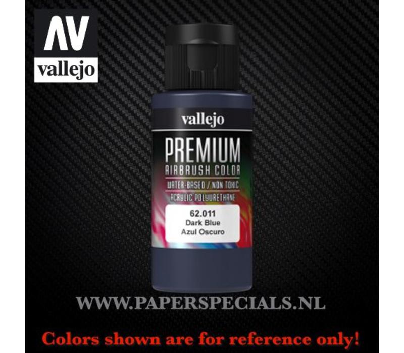 Vallejo : Premium Airbrush Paint : 60ml : Dark Blue