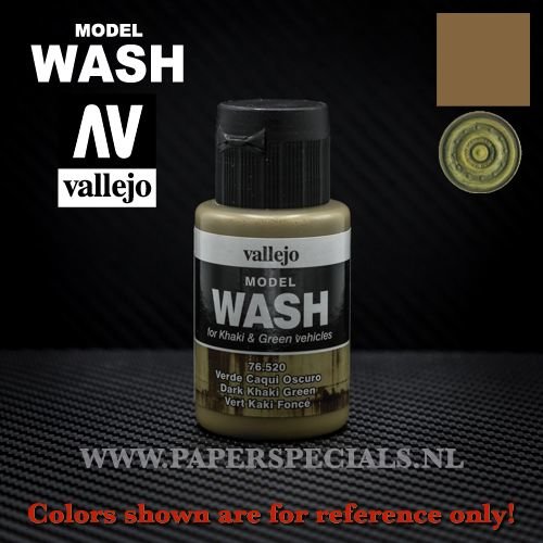 Vallejo - Model Wash 35ml - 76.520 Dark Khaki Green 