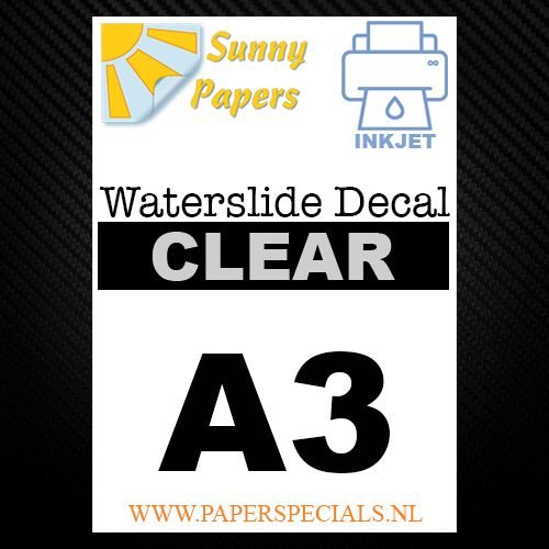 Inkjet | Waterslide Decal Paper | Clear | A3 