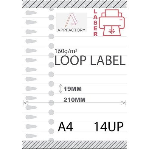 Loop Label 120µ A4 -14 p/sheet 