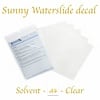 Sunny Papers Solvent | Sunny Waterslide Decal Paper A02 | Clear (Blue backing) | A4