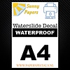Sunny Papers Inkjet | Sunny Waterslide Decal Paper WATERPROOF | White | A3