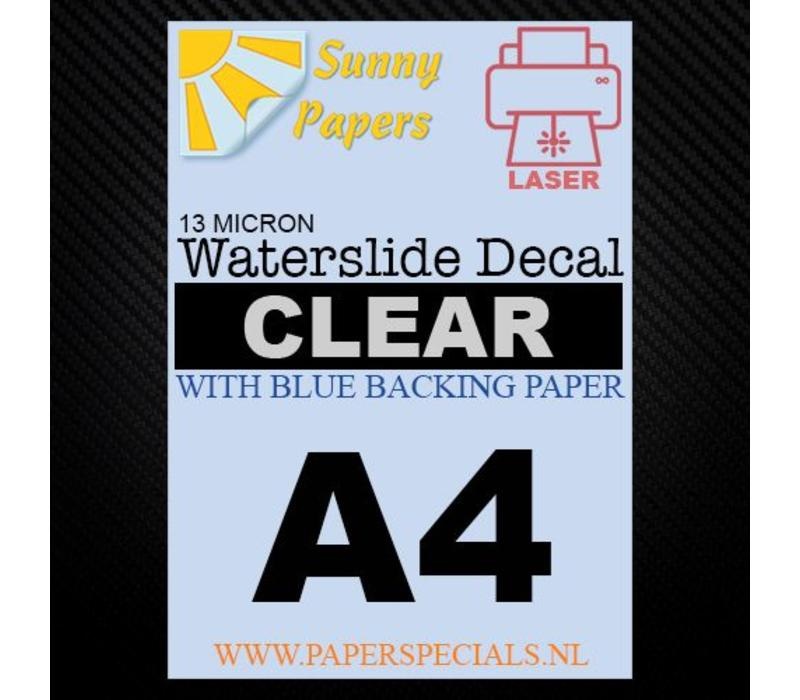 Triviaal Piraat jaloezie Laser | Sunny Waterslide Decal Papier Standaard 13µ | Transparant | A4 -  PaperSpecials.nl