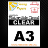 Laser | Waterslide Decal Papier Premium 18µ | Transparant (Witte drager) | A3