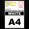 Sunny Papers Laser | Sunny Waterslide Decal Papier Premium 18µ | Wit (Witte drager) | A4