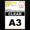 Sunny Papers Laser | Sunny Waterslide Decal Papier Dun 8µ | Transparant (Witte drager) | A3 - Copy
