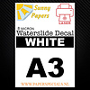 Sunny Papers Laser | Sunny Waterslide Decal Paper Thin 8µ | White (White backing) | A3
