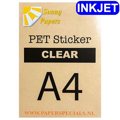 Inkjet - PET sticker (waterproof) - Clear - A4 - per sheet - Copy 