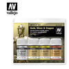 Vallejo Vallejo Metallic Set: Gold, Silver, Copper ALCOHOL BASED