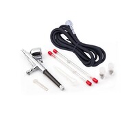 Fengda Airbrush pistool Fengda FE-130K met 0,2 - 0,3 en 0,5mm naald/nozzle en slang