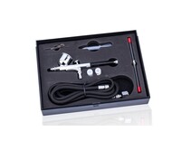 Fengda Airbrush pistool Fengda FE-130K met 0,2 - 0,3 en 0,5mm naald/nozzle en slang