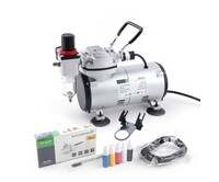Fengda Airbrush Set Fengda FD-18-2K met compressor FD-18-2, Airbrush FE-130 en accessoires