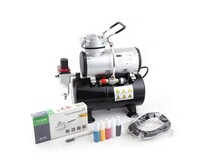 Fengda Airbrush Set Fengda FD-186K met compressor FD-186, Airbrush FE-130 en accessoires