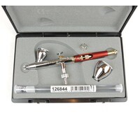 Harder & Steenbeck Harder & Steenbeck set Airbrush Infinity CR Plus Two in One 0,15 + 0,4 mm met 9 Aero color basiskleuren.