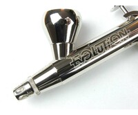 Harder & Steenbeck Harder & Steenbeck set Airbrush Evolution Silverline Solo 0,2 mm met 9 Aero color basiskleuren.