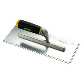 DEKOR NOTCHED TROWEL - Aluminium Handle 120 mm