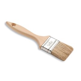 DEKOR FLAT STYLE BRUSH PLATINIUM WOODEN HANDLE 3"