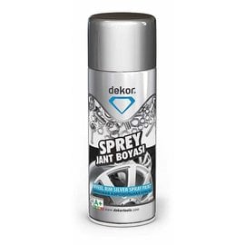 DEKOR DEKOR Spray paint autowiel/velgen verf zilver (400ml)