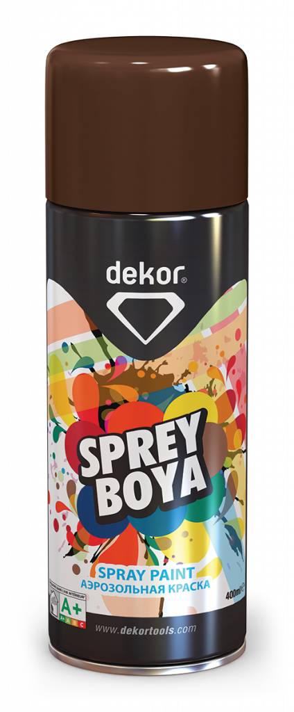 DEKOR spray paint mahonie bruin RAL8016 400ml TEPE BOUWMATERIALEN