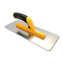 DEKOR DEKOR Plaster trowel rounded corner - open soft handle - 300x120 mm STAINLESS STEEL