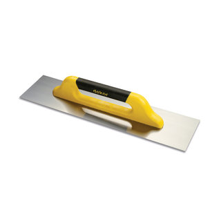 DEKOR DEKOR Plaster trowel rounded corner - closed soft handle - 400x120 mm STAINLESS STEEL