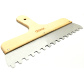 DEKOR Notched Trowel curved wooden handel 8x8 mm 10 cm