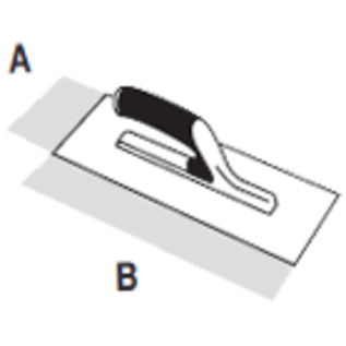 DEKOR Notched Trowel Square Notched, Soft Handle - Closed End 50 cm (12x12) Stainless