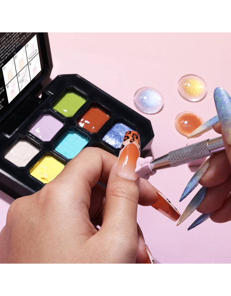 Bluesky Ombre Palette Gel & Nail Sponge Grabber Set