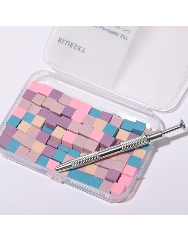 Bluesky Ombre Palette Gel & Nail Sponge Grabber Set