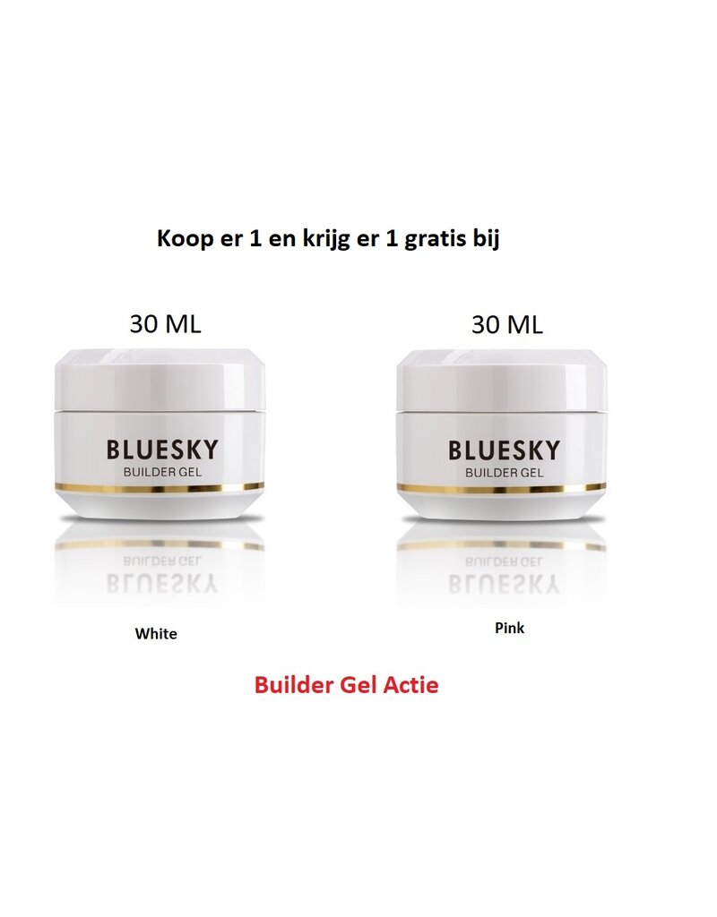 Bluesky Builder Gel White + Pink 30ml Actie
