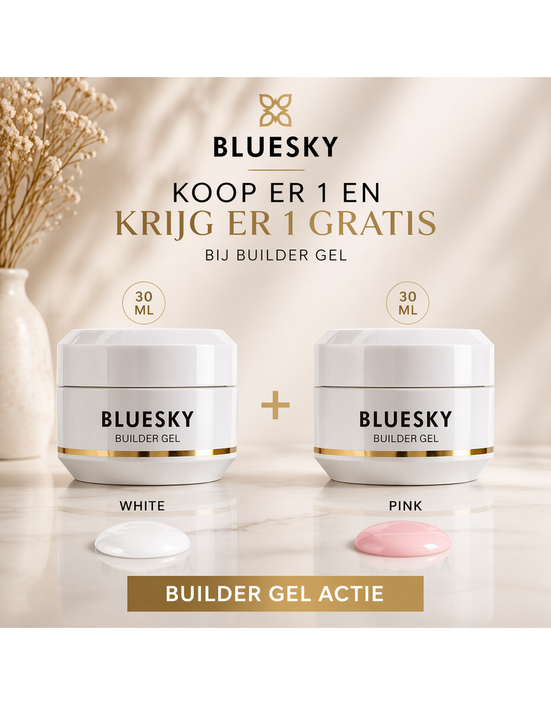 Bluesky Builder Gel White + Pink 30ml Actie