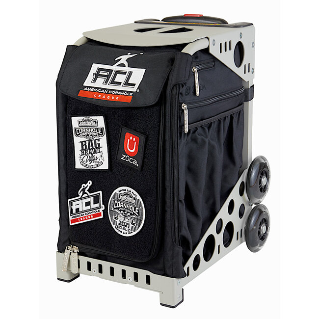 ZÜCA Cornhole Sport Trolley – Zwarte Tas op Wielen met ACL-logo