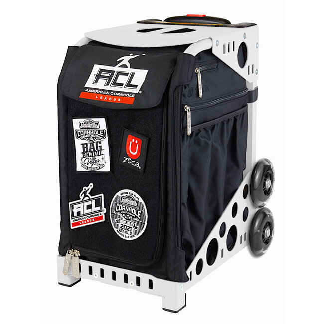 ZÜCA Cornhole Sport Trolley – Zwarte Tas op Wielen met ACL-logo