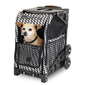 ZÜCA Chariot de Transport pour animaux de compagnie , Houndstooth Noir