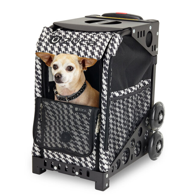 ZÜCA Chariot de Transport pour animaux de compagnie , Houndstooth Noir