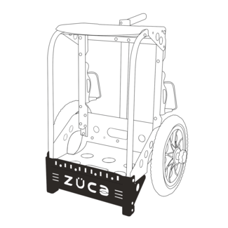 ZÜCA Backpack Cart, Voorfront, Zwart