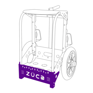 ZÜCA Backpack Cart, Voorfront, paars