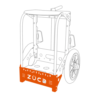 ZÜCA Backpack Cart, Front Wrapper, Orange