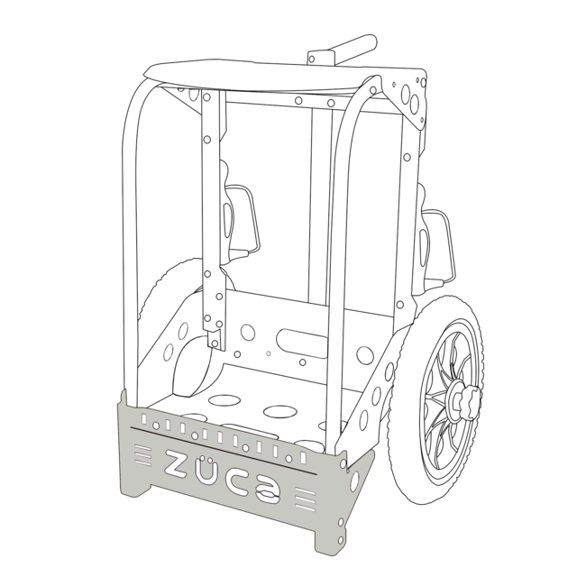 ZÜCA Backpack Cart, Front Wrapper, Gray