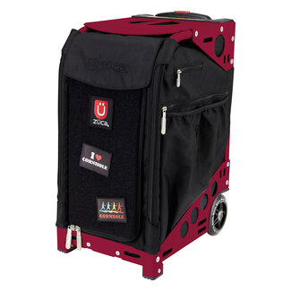 ZÜCA Cornhole Pro Rolling Bag - Black/Candy Red