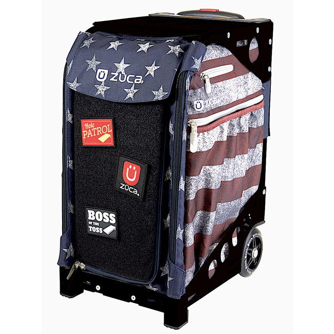 ZÜCA Cornhole Pro Rolling Bag -  Old Glory/Black