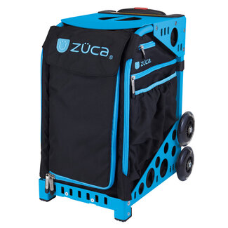 ZÜCA XO Black/Blue – Rolling Sports Bag with Seat