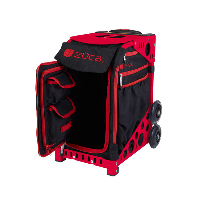 ZÜCA XO Schwarz/Rot – Sport-Rollkoffer mit Sitz