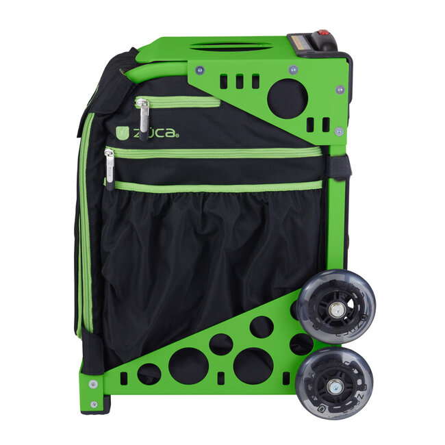 ZÜCA XO Black/Green – Rolling Sports Bag with Seat