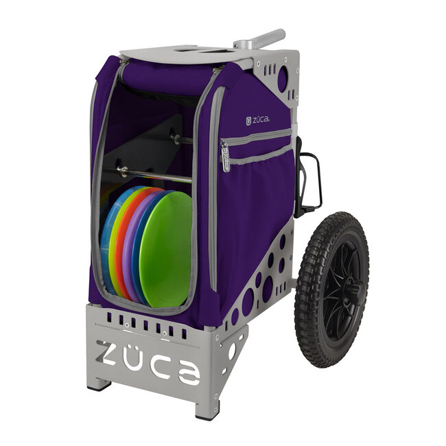 ZÜCA Disc Golf Cart, Purple w/accessory Pouch